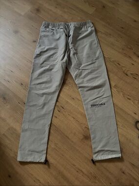 ESSENTIALS Men’s Light Khaki Joggers with Logo nylon